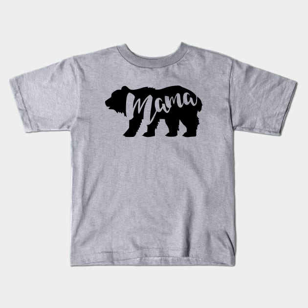 Mama Bear Kids T-Shirt by FOUREYEDESIGN